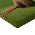 thumbnail image 2 of Ambesonne Green Fitted Sheet, European Creature Scene Photo, Queen Size, Ginger Chocolate and Red, 2 of 3