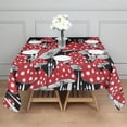 thumbnail image 3 of Red Mushroom Line Black Pattern Square Tablecloth,Waterproof Square Table Cover,Wipeable Spillproof Washable Table Cover for Home Kitchen Party Decor 52"x52"(132x132cm), 3 of 6