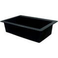 thumbnail image 4 of Transolid Radius 33in x 22in silQ Granite Drop-in Single Bowl Kitchen Sink with 2 CB Faucet Holes, In Black, 4 of 4