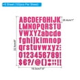 thumbnail image 2 of Uxcell Vinyl Letters Numbers Stickers Kit, Self Adhesive Decals for Mailbox, Sign Fuchsia 612 Pieces 6 Sheets, 2 of 6