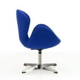 thumbnail image 4 of Raspberry Blue and Polished Chrome Wool Blend Adjustable Swivel Chair, 4 of 4