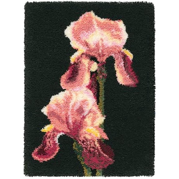 ShowNiceArt Latch Hook Kit, Color Rug Making Kit Home Decoration 110cm*80cm (Orchid Beautiful)
