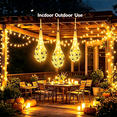 thumbnail image 4 of Halloween Hanging Light Up Spider Egg Sacs Decorations, Hanging Web Prop with Black Spiders, Indoor Outdoor Halloween Decor for Party Proch Yard Tree, 4 of 6