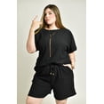 thumbnail image 2 of Conjunto blusa y short con textura Roman Fashion /Tallas Extras, 4375 (Negro) negro 38, 2 of 6