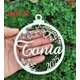 thumbnail image 3 of Diferentes nombres personalizados, decoraciones navideñas con forma de copo de nieve para el hogar, tarjeta de lugar con nombre grabada con láser, decoración navideña, 3 of 5