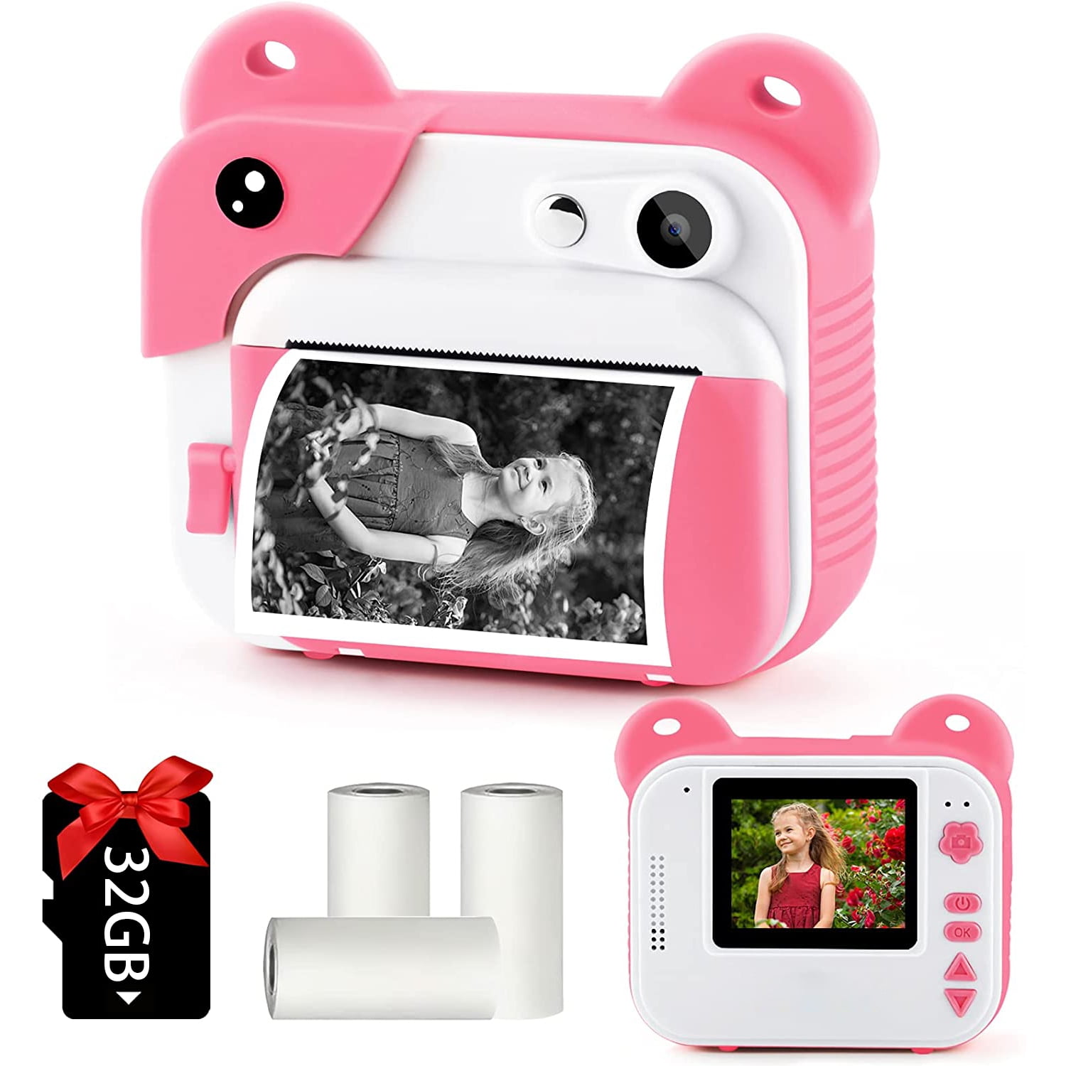 Prograce Kids Camera Instant Print Camera 12MP Unisex Digital Toys - Walmart.com