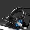 thumbnail image 3 of Graflsoa Q9 Gaming Headset with Microphone, Dual-Port RGB Lighting, Compatible with PC and Laptops, Black/White Options, Omnidirectional Sound, 50mm Drivers, 3 of 6
