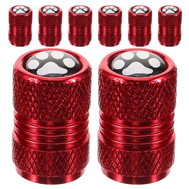 Phenofice 8Ud Tapas De Para Neumáticos De Auto En Metal Rojo Para Uso Exterior