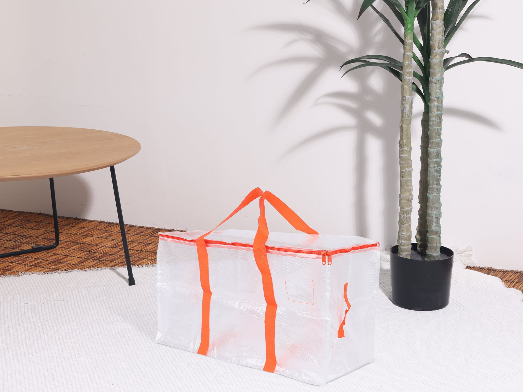 Unique Bargains 1 Pack Clothes Storage Bags Moving Bags Transparent 27*14*15in