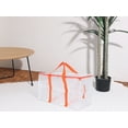 thumbnail image 6 of Unique Bargains 1 Pack Clothes Storage Bags Moving Bags Transparent 27*14*15in, 6 of 6