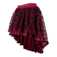 thumbnail image 2 of Women Gothic Skirt Fluffy Pleated Layered Tutu Skirts Winered 2XL, 2 of 4