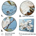 thumbnail image 3 of Designart "Blooming Magnolias In White And Blue I" Flowers Floater Framed Canvas Wall Art, 3 of 5