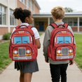 thumbnail image 2 of Yspwyqan 4 Piece Kids Backpack Set, 600D Polyester Fire Truck Boys Backpack Set with Lunch Bag, Pencil Case, Water Bottle Bag for Boys Ages 8-15, Travel Hiking Daypack, 2 of 7