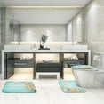 thumbnail image 4 of Beach Seashell Bathroom Rug Set of 3, 3 Pieces Bath Mats Set, Summer Non-Slip Washable Cover Floor Rug Decorations for Kitchen Bathroom Bedroom, 4 of 5