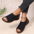 thumbnail image 1 of Sandalias romanas de boca de pez baja con punta abierta y tacón de cuña para mujer Wmkox8yii nm1831, 1 of 4