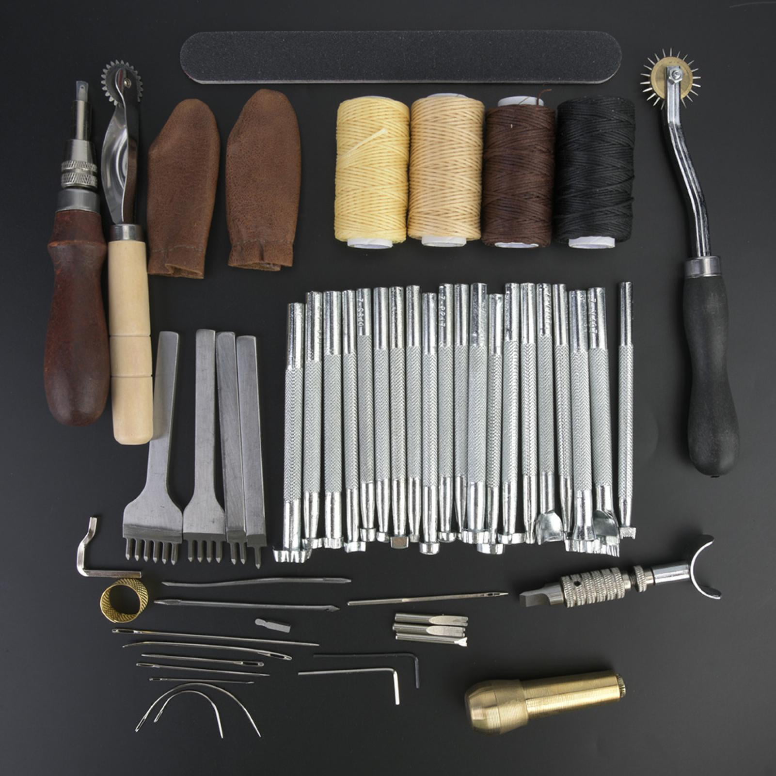 KRABALL Leather Working Tools and Supplies Tooling Kit Working Set for  Beginners DIY Sewing Craft Leathercraft Adults Gifts - AliExpress