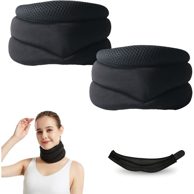 Vitavix Neck Support for Snoring, NeckSupport - Never Snore Again, Vitavix Anti Snoring Neck Support, Adjustable Soft Foam Neck Brace for Sleeping, Suitable for Women & Men (2PC)