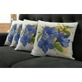 thumbnail image 5 of Ambesonne Tropical Throw Pillow Cover 4 Pack, Hibiscus Exotic Art, 20", Violet Blue Mustard, 5 of 5