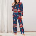 thumbnail image 3 of Disketp Pajamas Set Long Sleeve Sleepwear Womens Button Down Nightwear Pj Sets-Fire Truck 1, 3 of 9