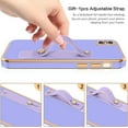 thumbnail image 4 of iPhone X Case,iPhone Xs Case,Phone case for iPhone X/XS,Slim Fit Soft with Adjustable Wristband Kickstand Scratch Resistant Shockproof Protective Cover for Apple iPhone X/XS, Lavender Purple, 4 of 18