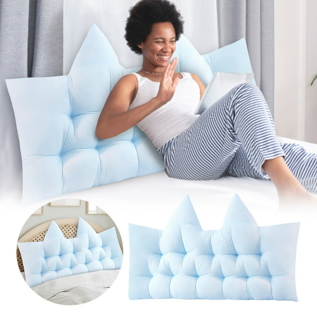 Reading Pillow for Enhanced Back and Head Support Soft Long Bolster Cushion with Adorable Ear Design Sofa and Bed Rest