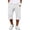 White -BU36, variant on Dwellite Long Short for Men Below Knee Cargo Short Pants Casual Summer Lightweight 3/4 Sweat Shorts with Pockets SweatShorts Black 2XL