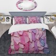 thumbnail image 2 of Designart "Dynamic Paint in Pink and Purple" Abstract Geometric Bedding Covert Set - Abstract Pink Modern Bed Set With 2 Shams, 2 of 6
