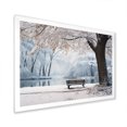 thumbnail image 2 of Designart "Snowy Canopy of Park Florals II" Landscapes Framed Wall Art Decor - Country White Forest Winter Hallway Framed Wall Art Decor, 2 of 6