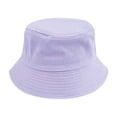 thumbnail image 2 of THDHVS Kids Hats,Solid Color Family Matching Bucket Hat Pure Cotton Breathable No Strap Casual Sun Hat for Baby Kids,Toddler Hat Purple Free Size, 2 of 3