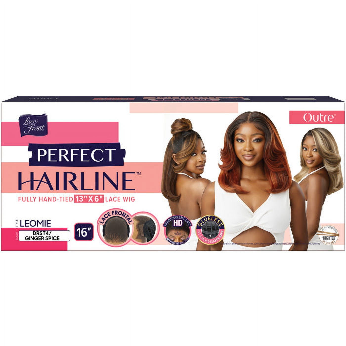 Outre Perfect Hairline Glueless Synthetic 13X6 Fully Hand-Tied HD Lace Front Wig - LEOMIE