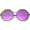 Black / Purple Mirror, variant on sunglassLA Female Oversize Metal Frame Slim Temple Colored Mirror Lens Hexagon Sunglasses 63mm (Silver / Blue Mirror) - 63mm