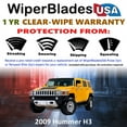 thumbnail image 2 of 2009 Hummer H3 Beam Wiper Blades Wipers w/1yr Warranty (Set of 3) w/Rear Wiper (WiperBladesUSA), 2 of 5