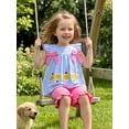 thumbnail image 6 of BemeyourBBs Toddler Baby Girl Back to School Outfits Kindergarten Outfits Baby Girl First Day of School Outfit Plaid Print Fly Sleeve Tunic Shirt Tops Ruffle Shorts Set Toddler Girls Summer Clothes, 6 of 9