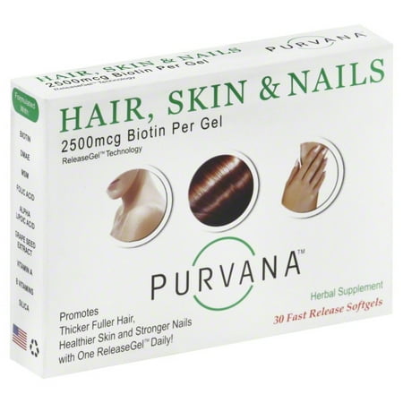 Heaven Sent Purvana Hair Skin Nails - 2500 mcg - 30 (Best Foods For Your Skin And Hair)