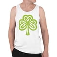 thumbnail image 2 of Heart-Shaped Shamrock St. Patricks Day Symbol of Luck Men's Tank Top, 2 of 3