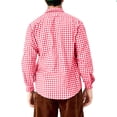 thumbnail image 5 of CYiJun Mens Plaid Shirts Casual Vintage Soft Long Sleeve Button Down Cotton Plaid Shirts with Pocket,Red 2XL, 5 of 5