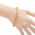 thumbnail image 2 of GKNET Stainless Steel Cuban Link Chain Bracelets for women Men's Punk Bangle On Hand -#11, 2 of 6