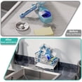 thumbnail image 7 of HapiRm Multifunctional Sink Caddy with Self-draining Tray, Sponge Holder with Detachable Brush Holder, Rustproof Stainless Steel Kitchen Sink Organizer-Silver, 7 of 7