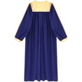 thumbnail image 5 of TiaoBug Womens Mens Choir Church Robe V-neck Long Sleeve Zipper Graduation Gown Blue XL, 5 of 7