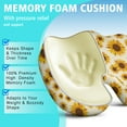 thumbnail image 5 of Premium Sunflower Pattern Memory Foam Seat Cushion Ergonomic Chair Pad for Office Chair, Car, Airplane & Bleachers Sciatica, Tailbone Hip & Back Pain Relief - Chair Cushion for Long Office Workers., 5 of 5