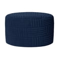 thumbnail image 1 of Elodie Housse d'Ottoman Ronde Housse de Rangement pour Ottoman Rond pour Repose-Pieds d'Ottoman de Chambre Bleu Marine, 1 of 8