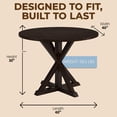thumbnail image 5 of ROME + OAK Spier 40" Modern Farmhouse Pedestal Round Dining Table, Dark Brown, 5 of 9