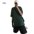 thumbnail image 1 of Camiseta de mujer de manga corta, cuello redondo, color sólido, camiseta informal, verde, XXL Noticed AP001185-08B, 1 of 7