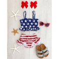 thumbnail image 2 of Douhoow Summer Toddler Baby Girl Swimwear Independence Day Swimsuit Ruffle Bathing Suit Beachwear, 2 of 8