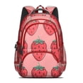 thumbnail image 2 of Pink Strawberry Plants Fruit Backpack for School,Cute School Bag,Schoolbag with Adjustable Shoulder Straps & Padded Back,16.9 Inch, 2 of 5