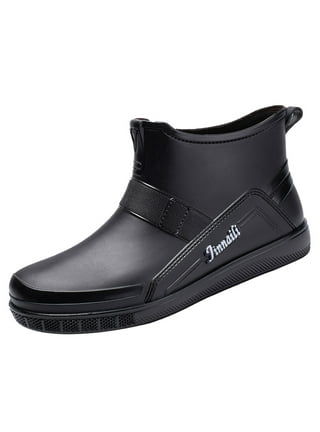 Mens rubber deals boots wide width
