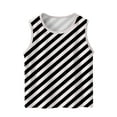 thumbnail image 2 of piuwrlz Summer Sports Sleeveles Vest Baby Girls Boys Quick Dry Tank Tops Fashionable Round Neck Stripe Pullover Black Size 4 Years, 2 of 6