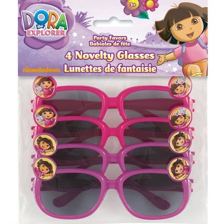 Dora the Explorer Novelty Glasses, 4-Count