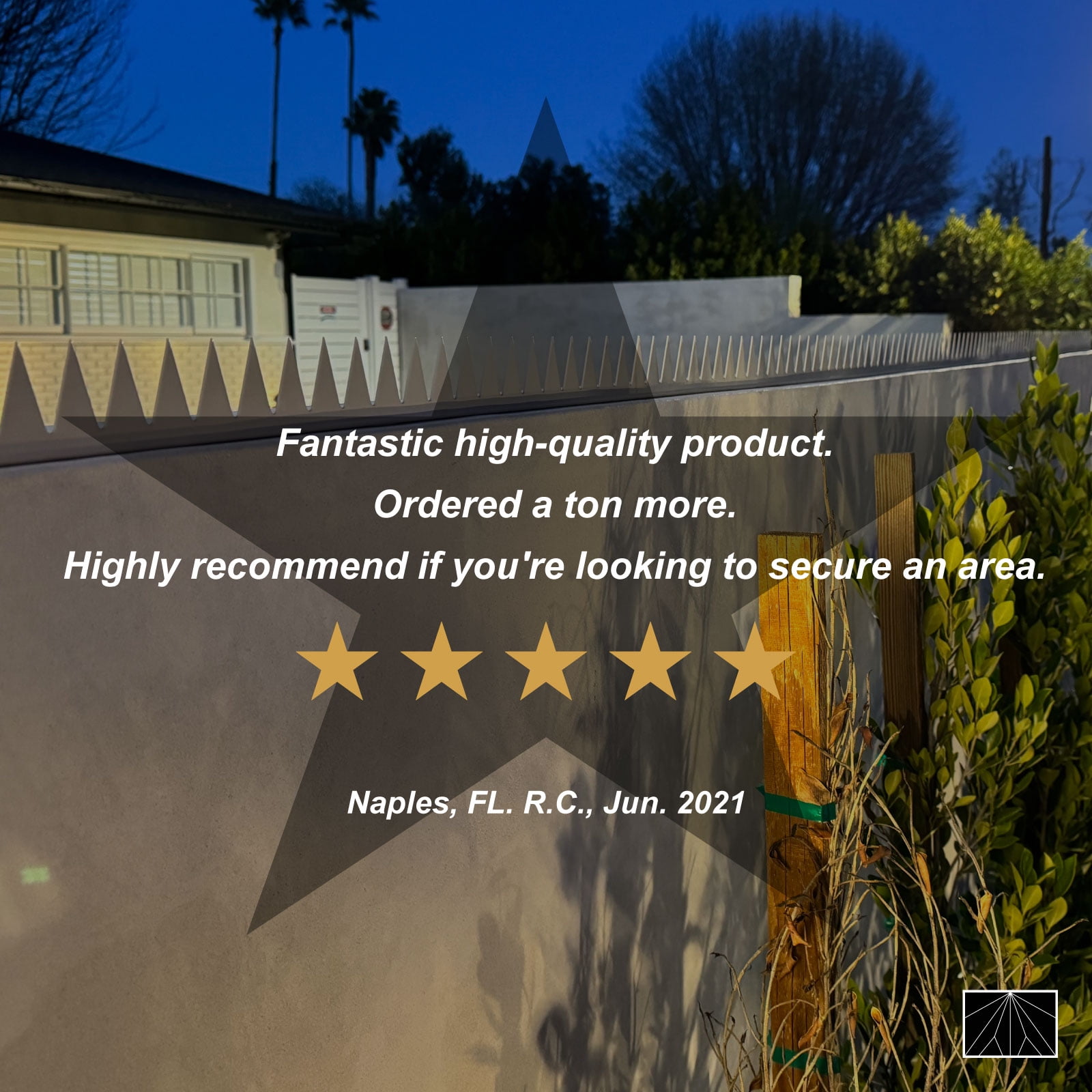 Ninja Deterrent™ | Fence Spikes Wall Spikes Anti Climb Home Security Guard | GizaGiza  Single Bladed 1.0m White | Bird Spikes