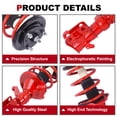 thumbnail image 2 of TOPAZ Front Complete Shock Struts w/Coil Spring For Honda Civic 1.7L Only 2003 - 2005 172185, 172186 Bright Red, 2 of 9